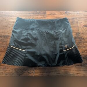 MPG Black Mini Tennis Skirt Skort with Pleated Accents Size Large